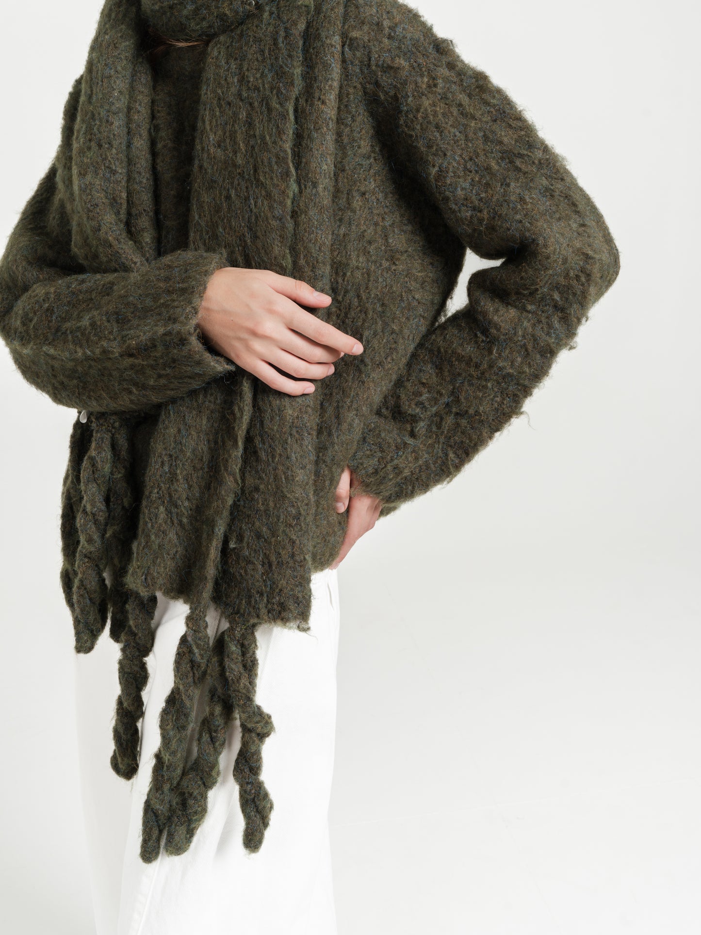 COLETTE WRAP SCARF IN OLIVE